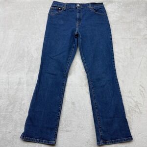 Vintage Levi's 550 Jeans Womens 12M Relaxed Bootcut Blue Dark Wash Stretch Denim
